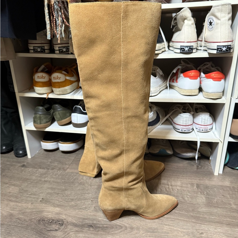 Vince Camuto Tan Over the Knee Boots